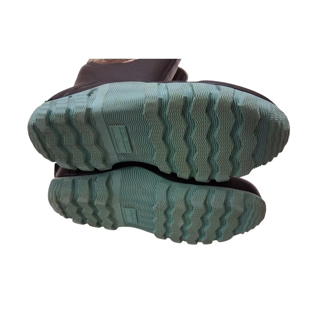 TIDEWE Rubber Boots for Women Multi-Season with Steel‎ Shank, Tree Camo Size 5